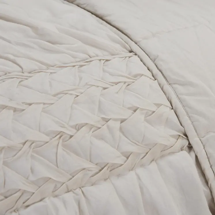 Ivory Geometric King Quilt