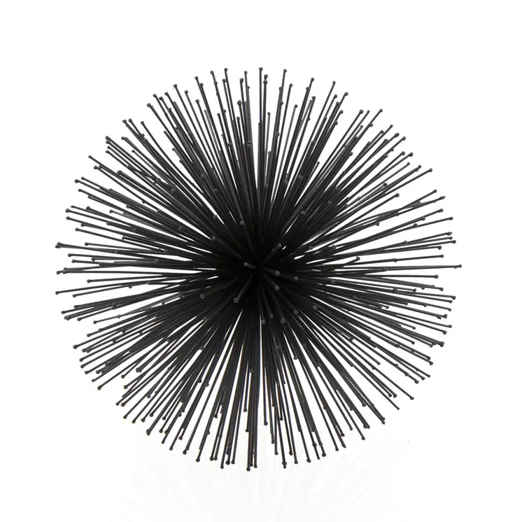 10" Black Iron Decorative Orb Tabletop Sculpture