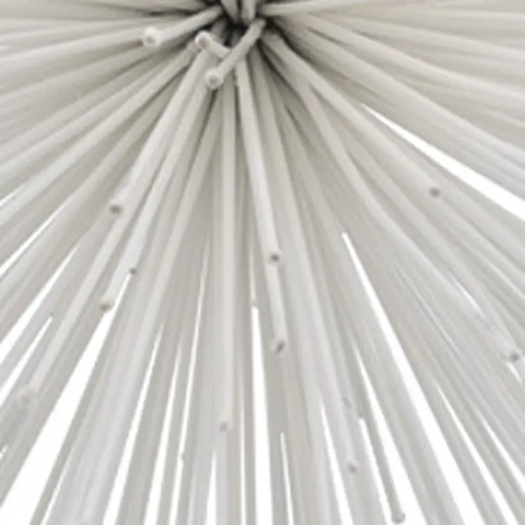 10" White Iron Decorative Orb Tabletop Sculpture