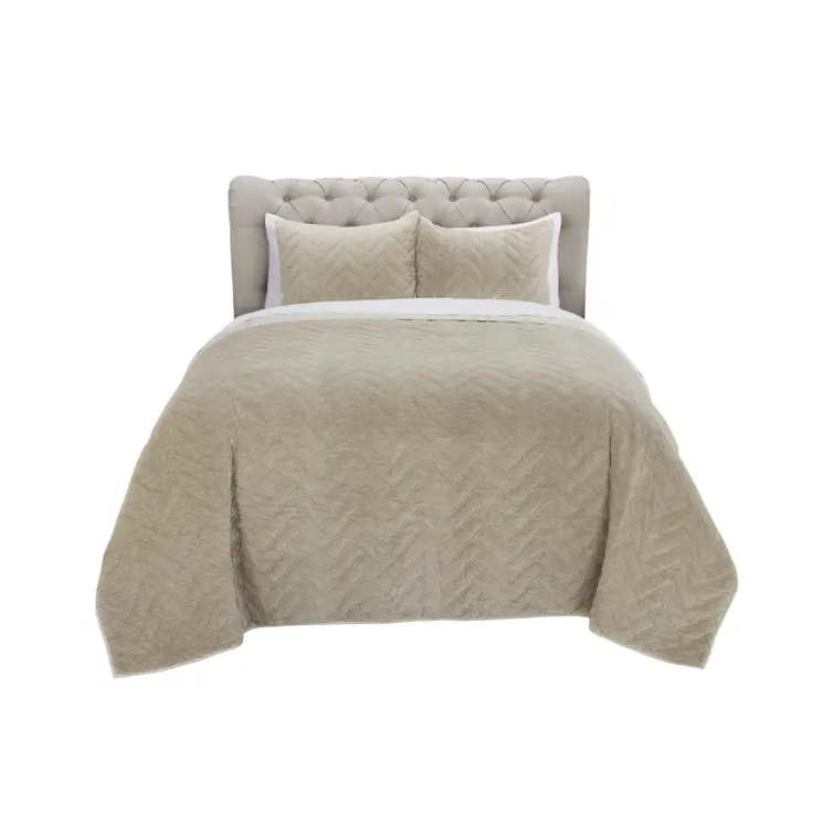 Gray Geometric King Quilt