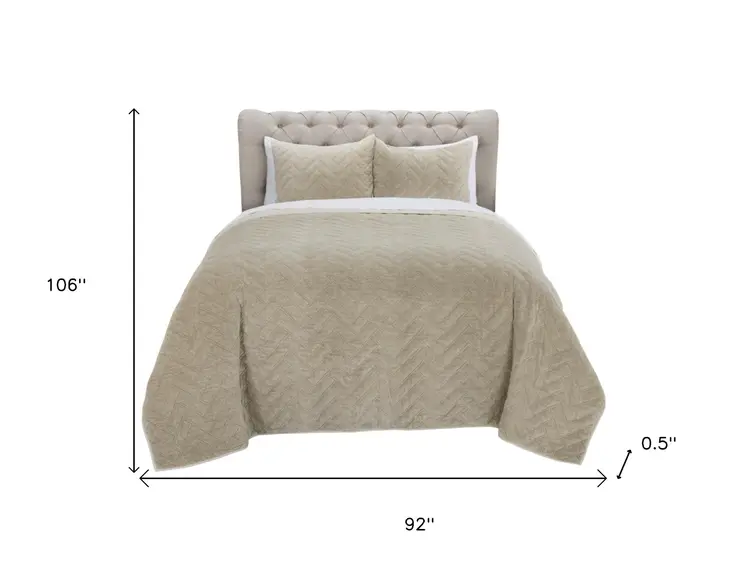 Gray Geometric King Quilt