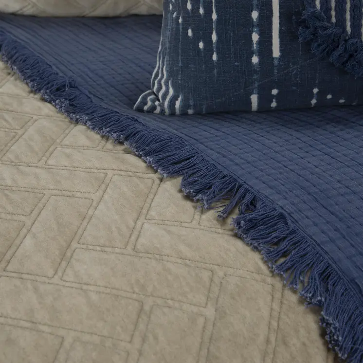 Gray Geometric King Quilt