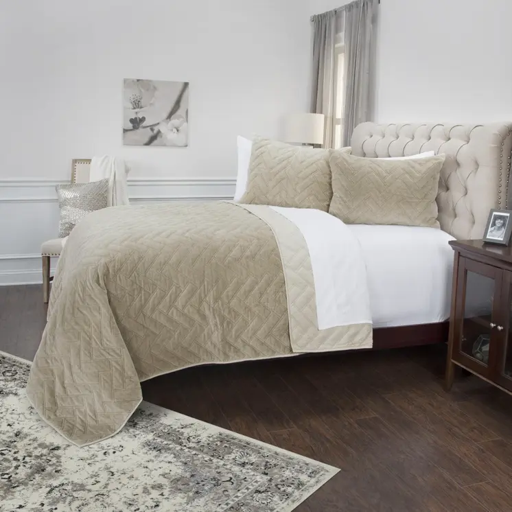 Gray Geometric King Quilt