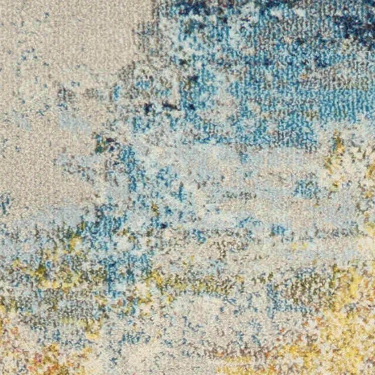 2' X 6' Sealife Abstract Power Loom Non Skid Runner Rug