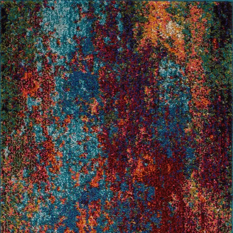 2' X 6' Atlantic Abstract Power Loom Non Skid Runner Rug