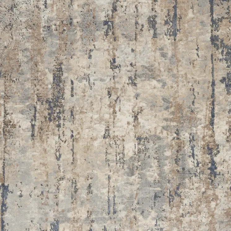 4' X 6' Beige And Grey Abstract Power Loom Non Skid Area Rug