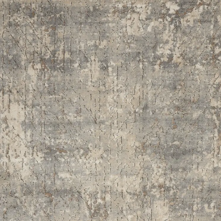 5' X 7' Beige And Grey Abstract Power Loom Non Skid Area Rug