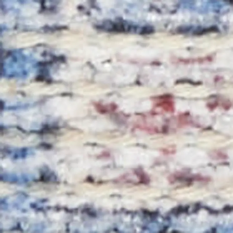 2' X 4' Blue Oriental Power Loom Distressed Washable Area Rug