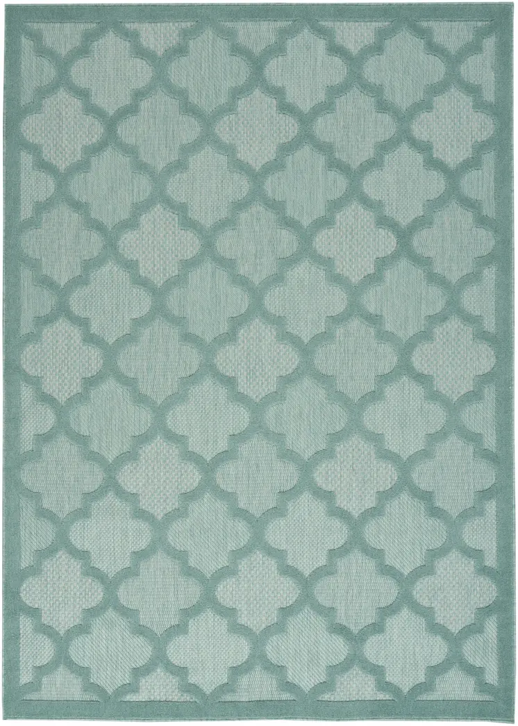 4' X 6' Aqua Indoor Outdoor Area Rug