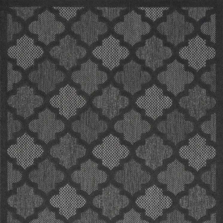 4' X 6' Charcoal Indoor Outdoor Area Rug