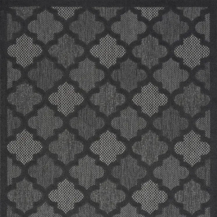 4' X 6' Charcoal Indoor Outdoor Area Rug