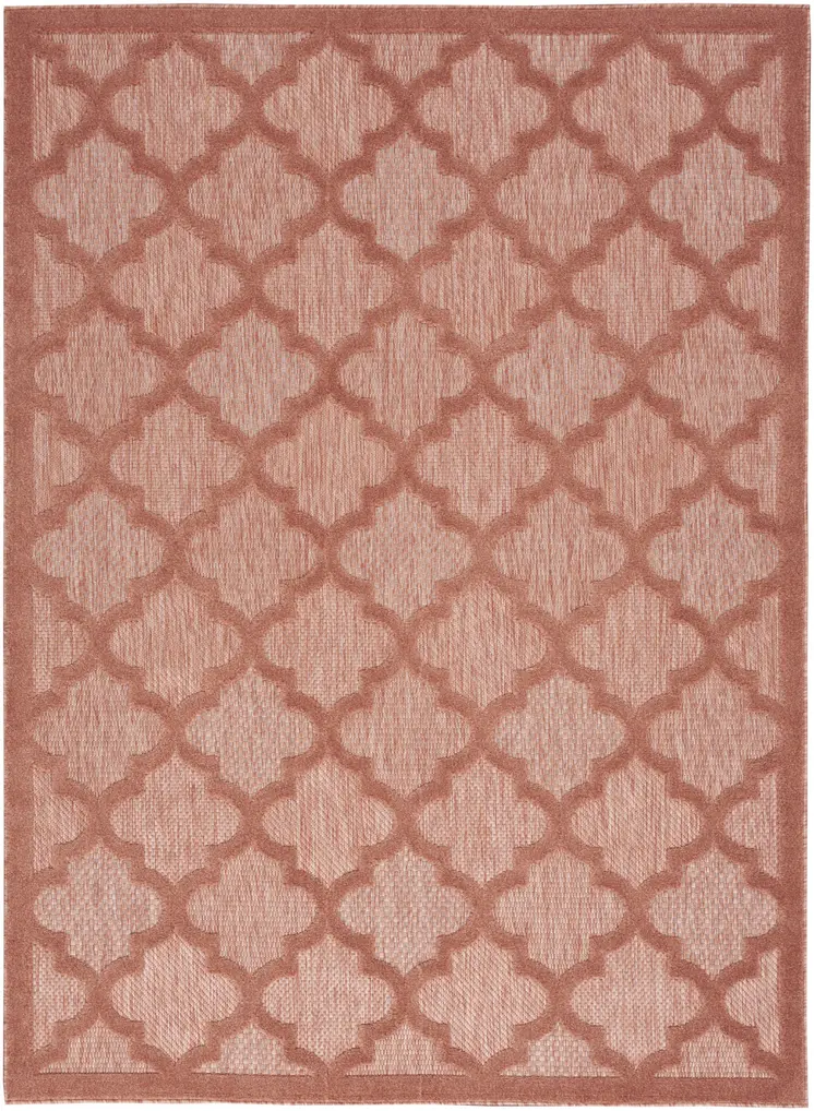 4' X 6' Coral Indoor Outdoor Area Rug