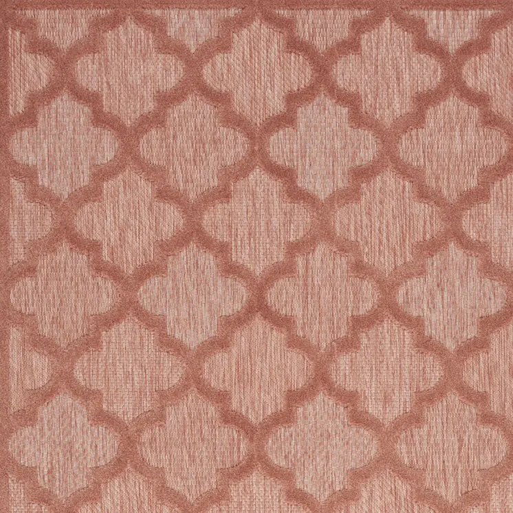 4' X 6' Coral Indoor Outdoor Area Rug