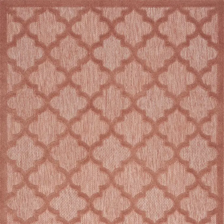5' X 7' Coral Indoor Outdoor Area Rug