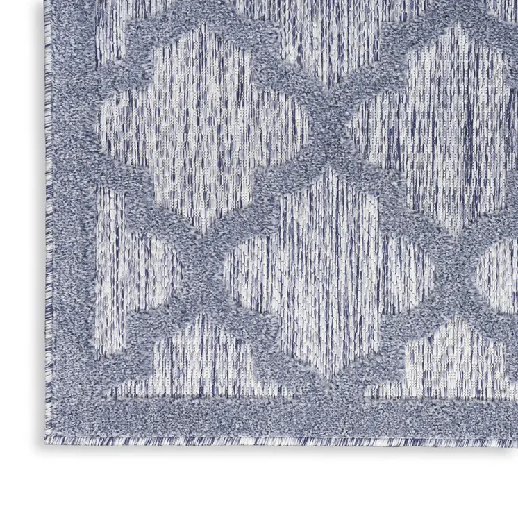 5' X 7' Denim Blue Indoor Outdoor Area Rug