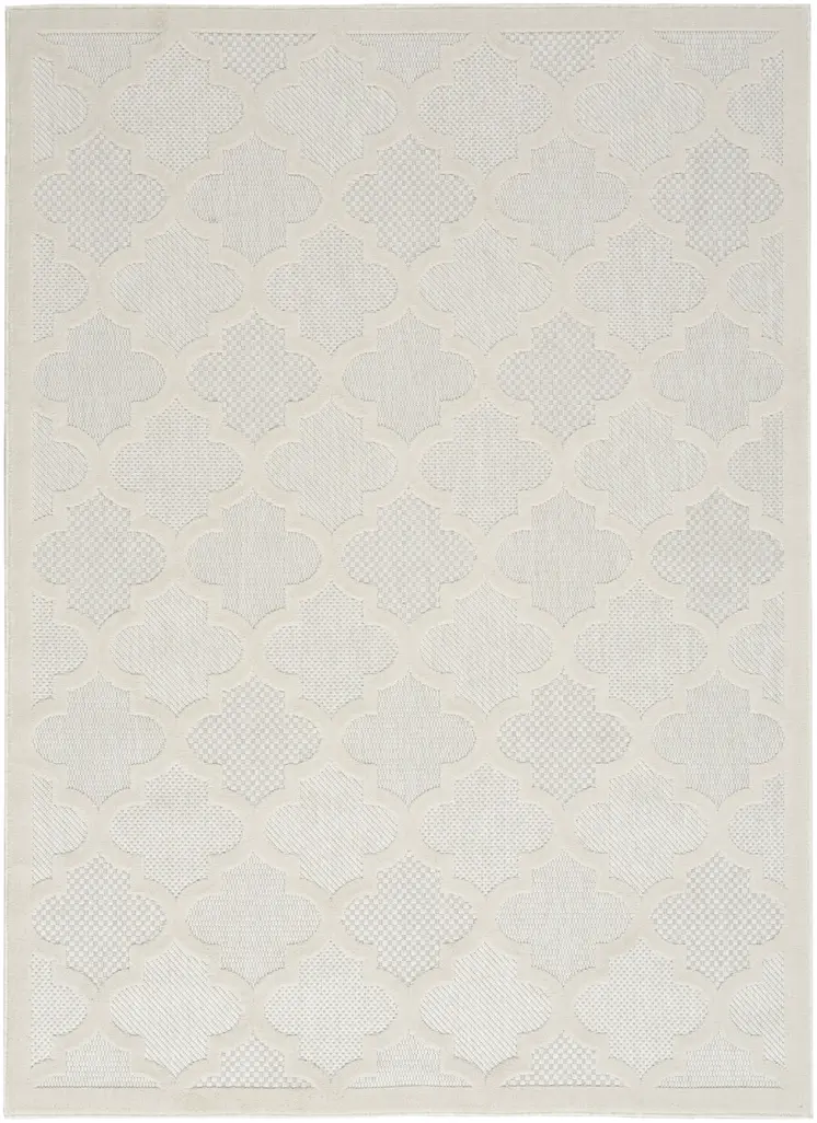 5' X 7' Ivory Indoor Outdoor Area Rug