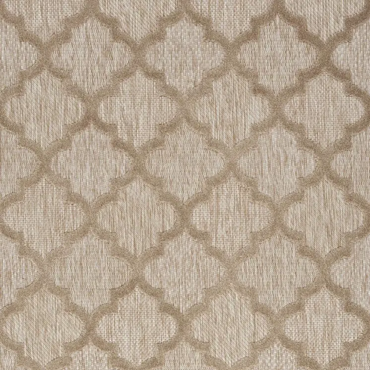 5' X 7' Beige Indoor Outdoor Area Rug