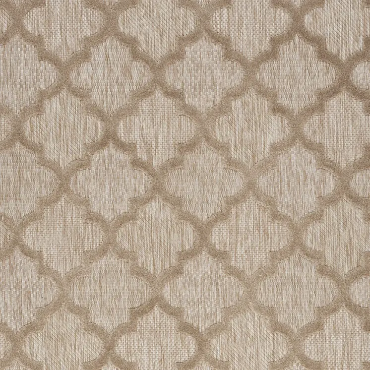 5' X 7' Beige Indoor Outdoor Area Rug