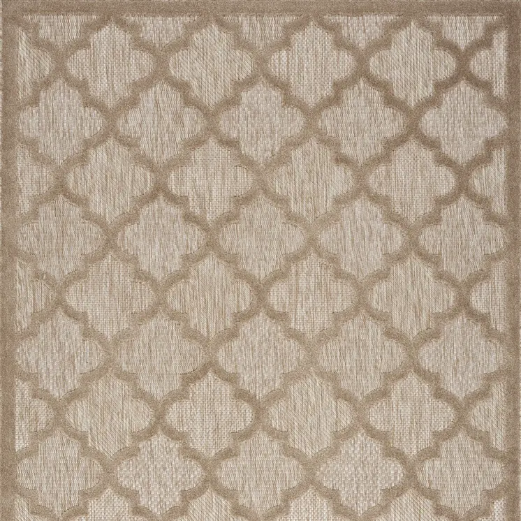 5' X 7' Beige Indoor Outdoor Area Rug