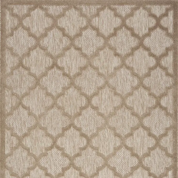 5' X 7' Beige Indoor Outdoor Area Rug