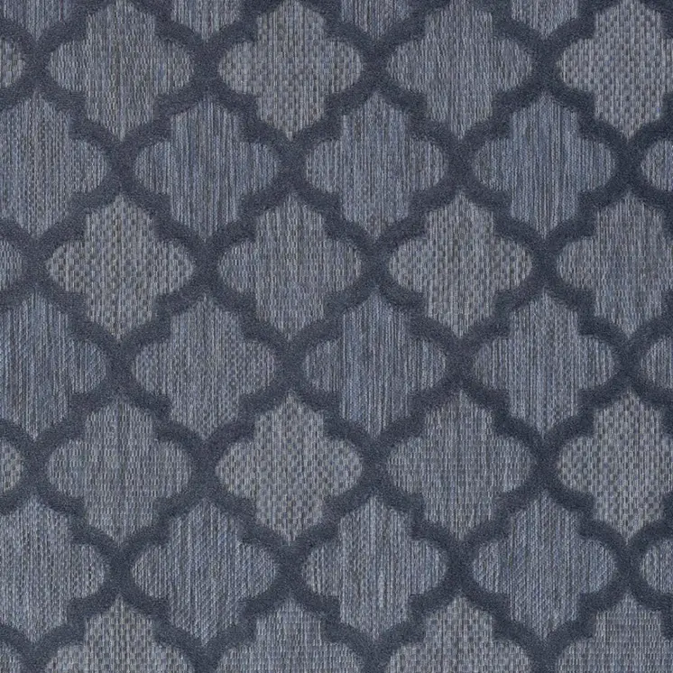 4' X 6' Blue Indoor Outdoor Area Rug