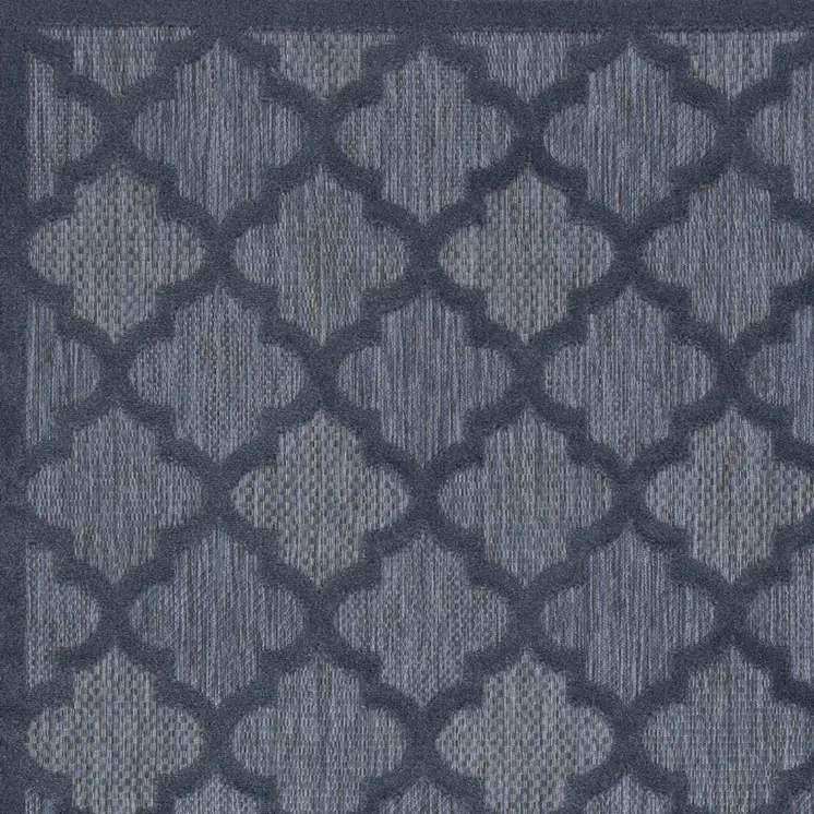4' X 6' Blue Indoor Outdoor Area Rug