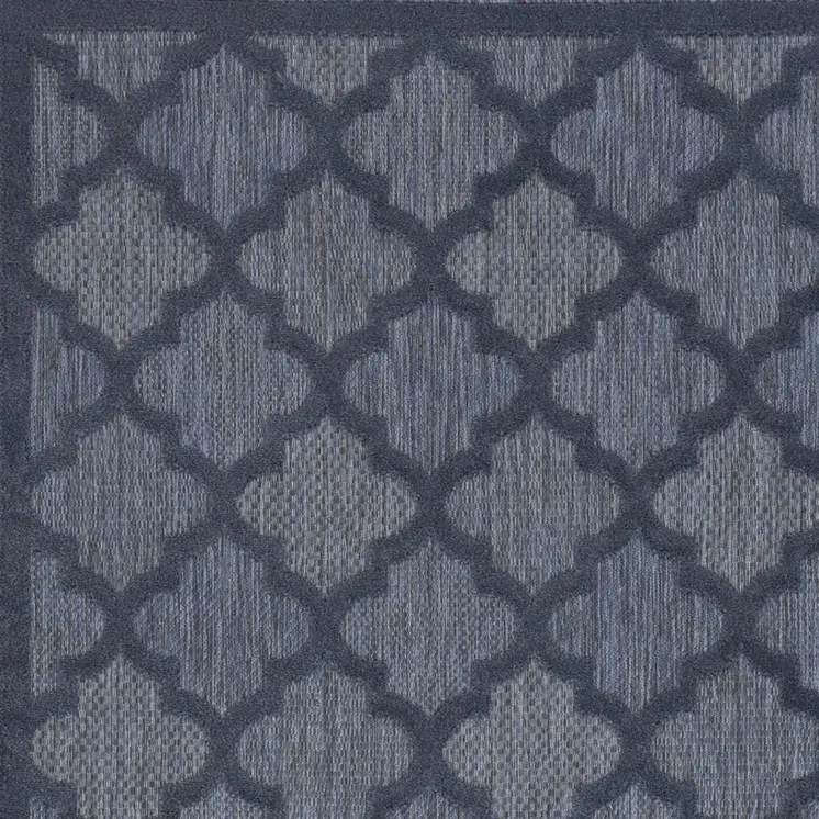 4' X 6' Blue Indoor Outdoor Area Rug
