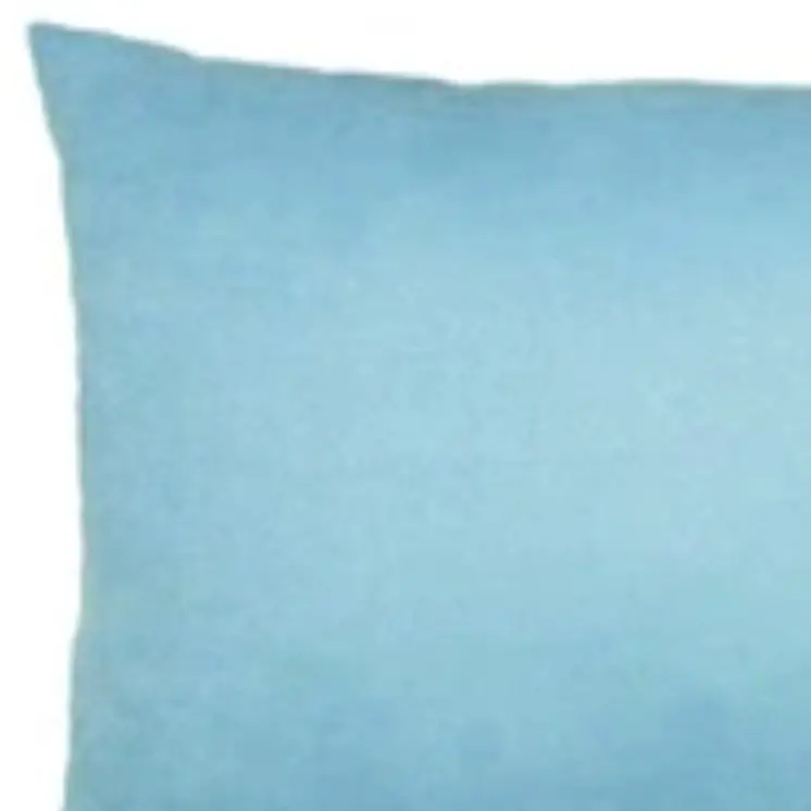 Set Of Two 12" X 20" Sky Blue Polyester Zippered Pillow Cover
