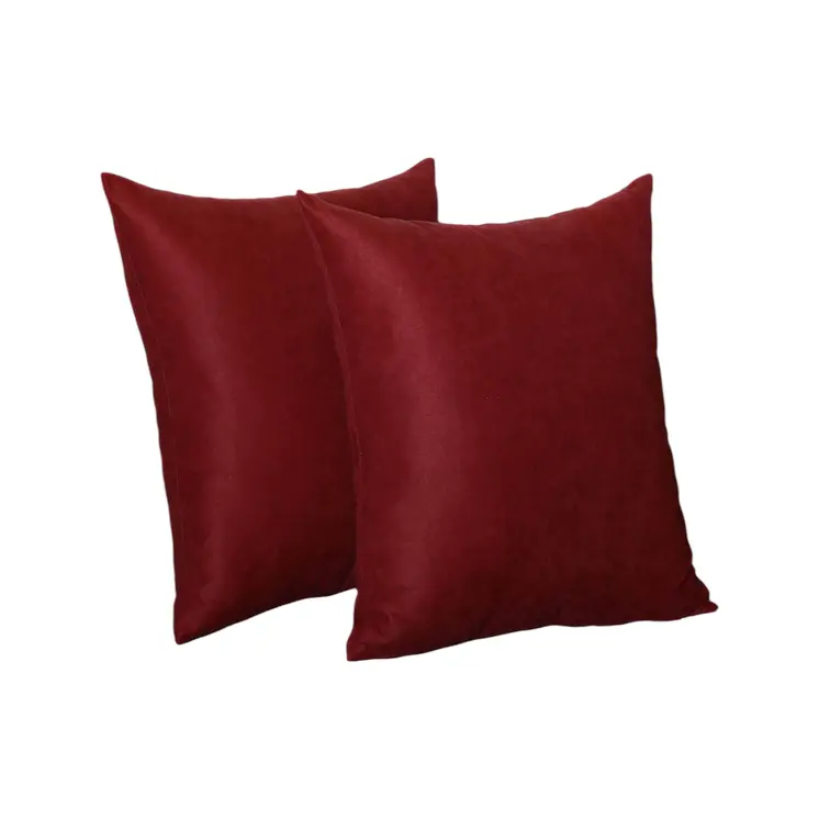 Set of Two Red Throw Pillow Covers