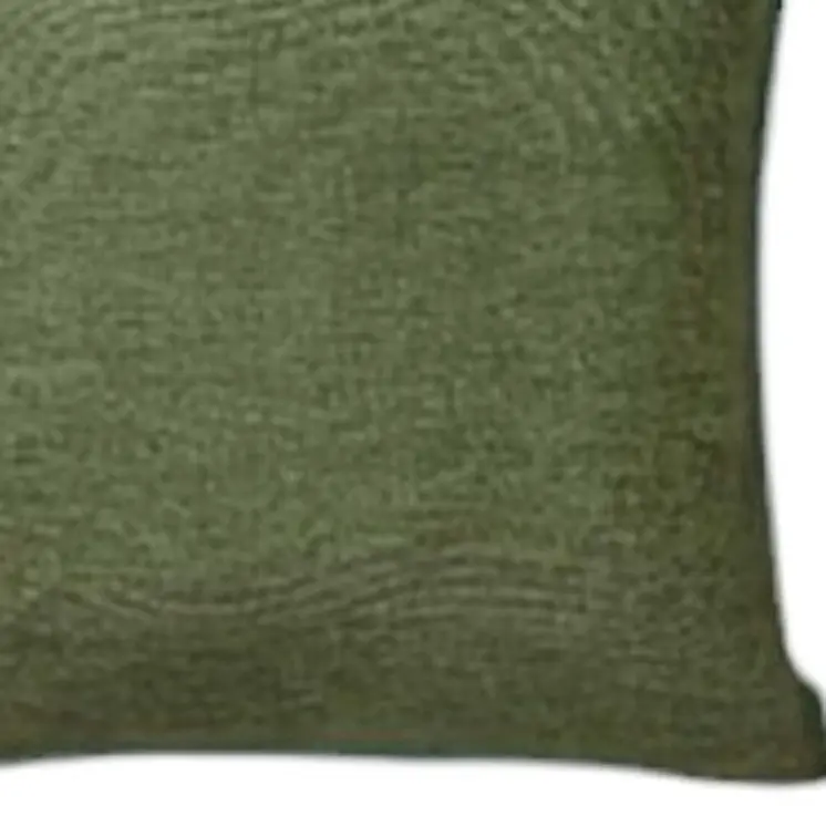 Set Of Four 17" X 17" Fern Green Polyester Zippered Pillow Cover