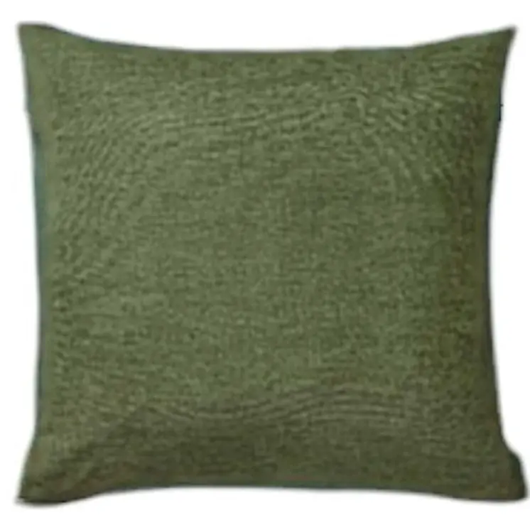 Set Of Four 17" X 17" Fern Green Polyester Zippered Pillow Cover