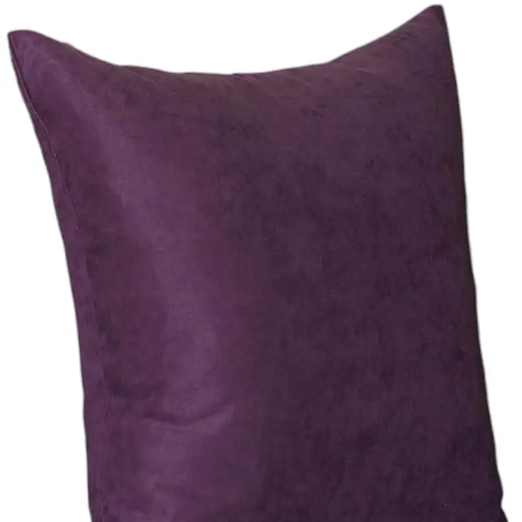 Set Of Four 18" X 18" Purple Polyester Zippered Pillow Cover