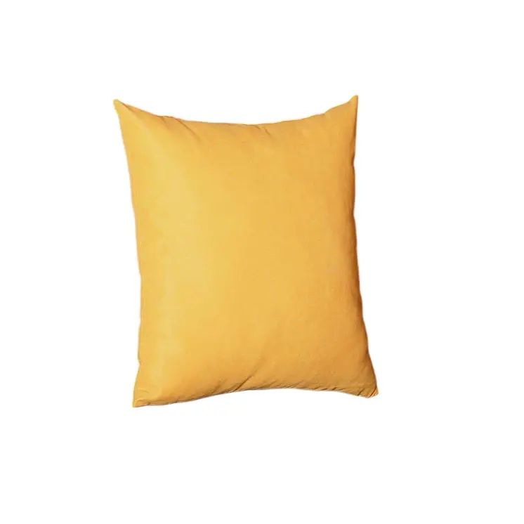 Set of Four 18" Yellow Fabric Throw Pillow Covers
