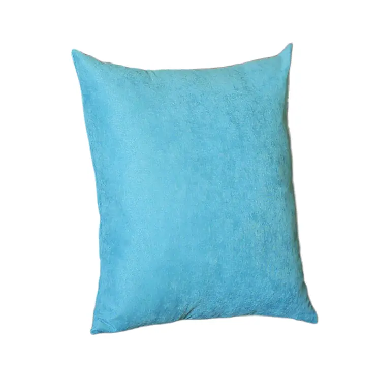 Set Of Four 20" X 20" Sky Blue Polyester Zippered Pillow Cover