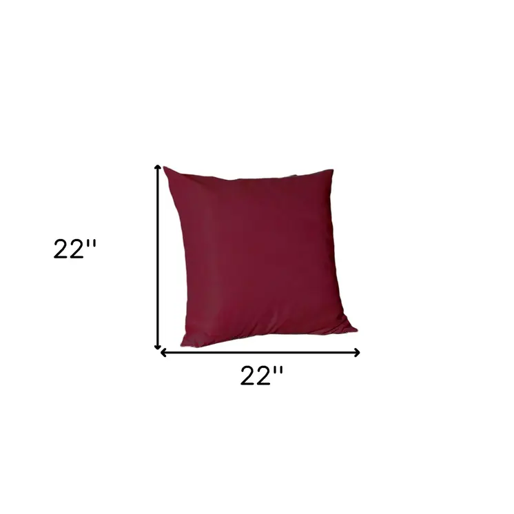 Set of Four 22" Red Throw Pillow Covers