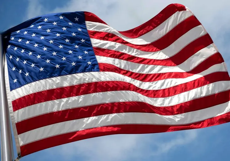 3' x 5' Red White And Blue Embroidered Nylon American Flag