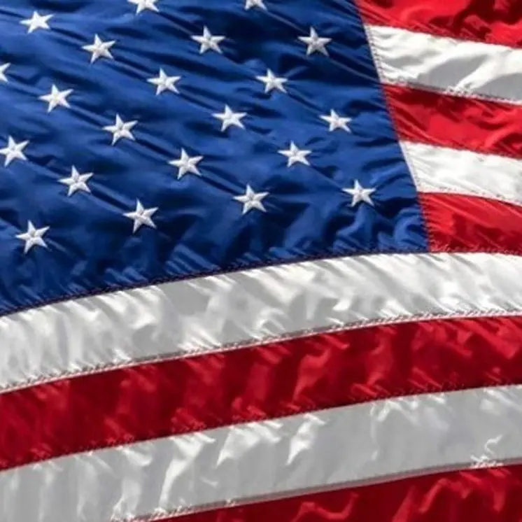 3' x 5' Red White And Blue Embroidered Nylon American Flag