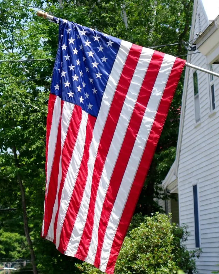 3' x 5' Red White And Blue Embroidered Nylon American Flag