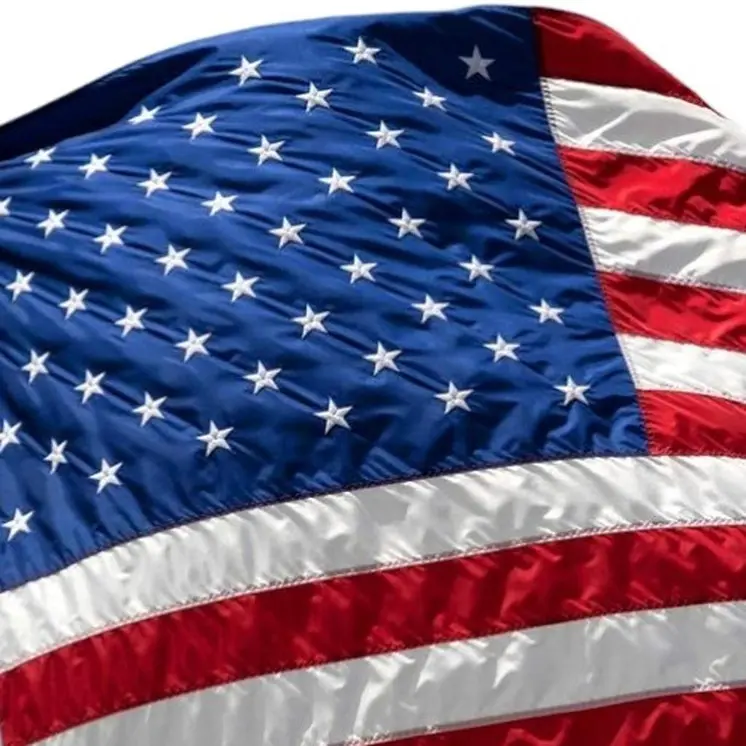 3' x 5' Red White And Blue Embroidered Nylon American Flag