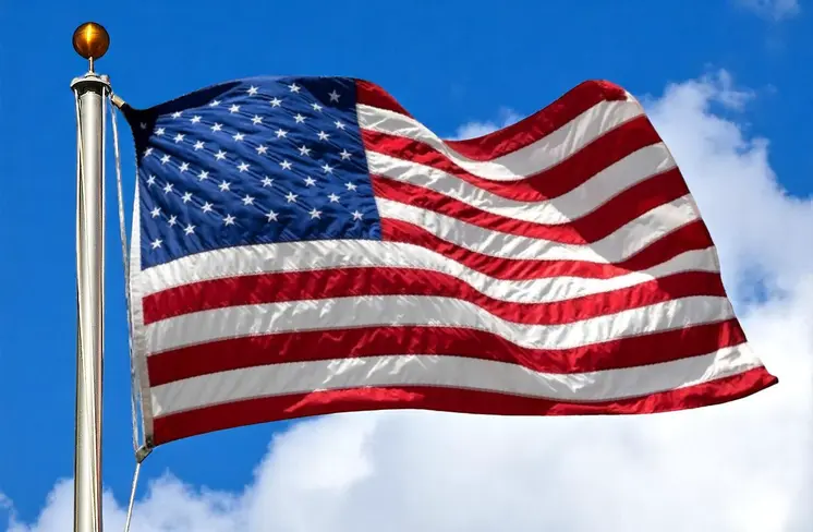 3' x 5' Red White And Blue Embroidered Nylon American Flag
