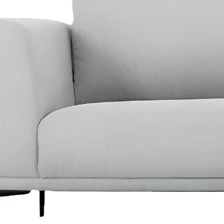 87" Light Gray Sofa With Black Legs
