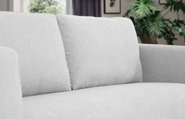 87" Light Gray Sofa With Black Legs