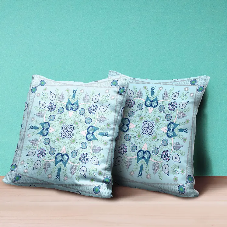 28" X 28" Light White Blown Seam Floral Indoor Outdoor Throw Pillow