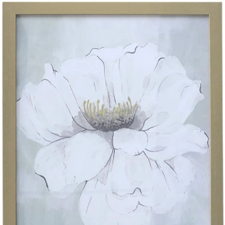 Set of Two White Rose Gold Picture Frame Painting Wall Art