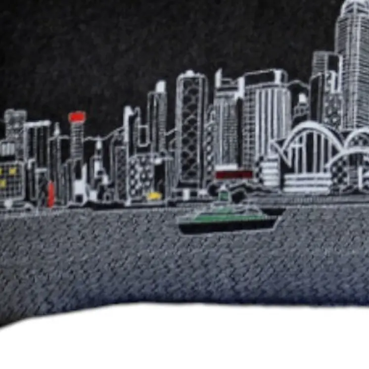 14" X 45" Black Gray and White Hometown Pride Wool Lumbar Throw Pillow