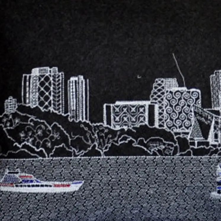 14" X 35" Black Gray and White Hometown Pride Wool Lumbar Throw Pillow