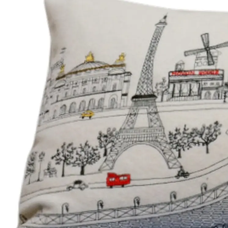 14" X 35" Cream Hometown Pride Wool Lumbar Throw Pillow