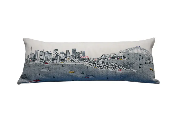 14" X 35" Cream Hometown Pride Wool Lumbar Throw Pillow