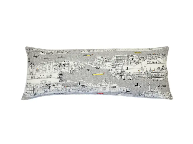 14" X 35" Cream Hometown Pride Wool Lumbar Throw Pillow