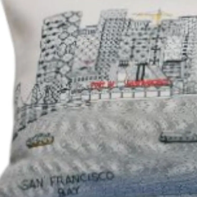 14" X 35" Cream Hometown Pride Wool Lumbar Throw Pillow